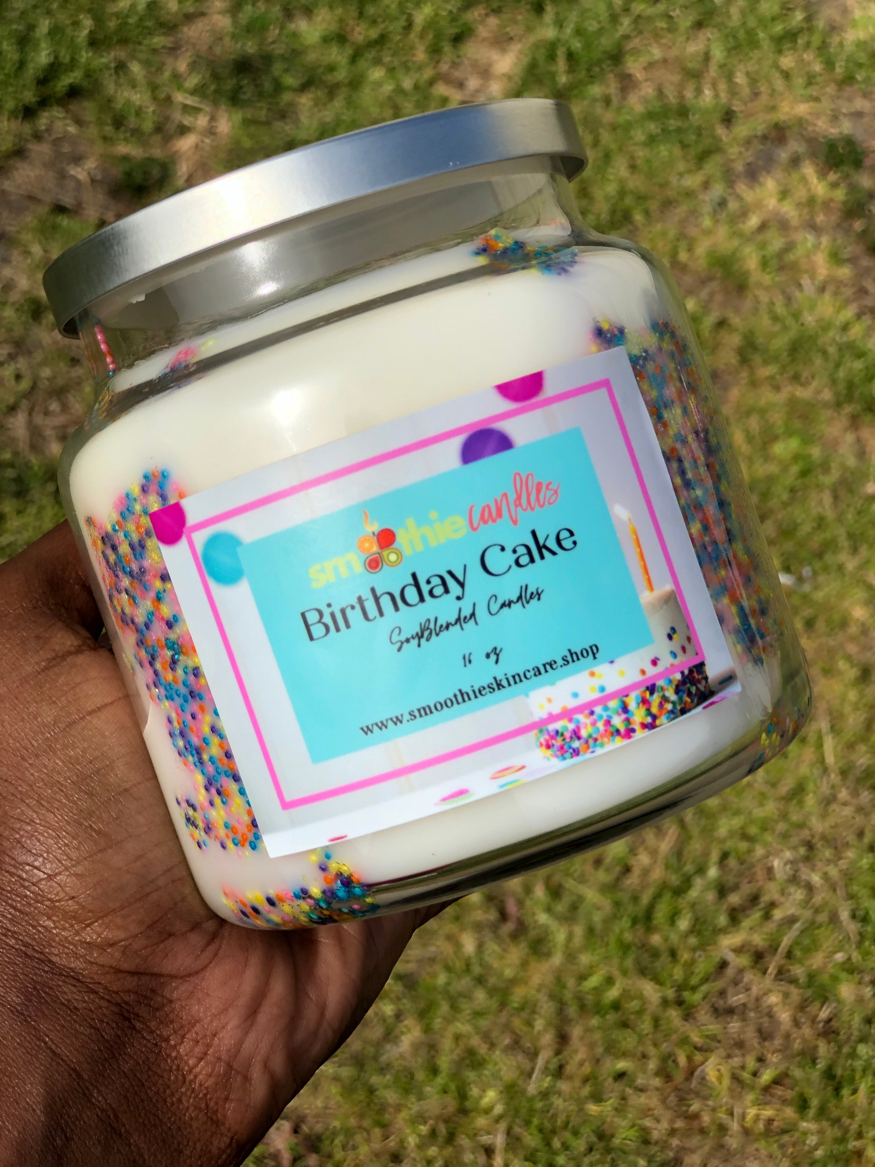 Birthday Cake Smoothie Candle
